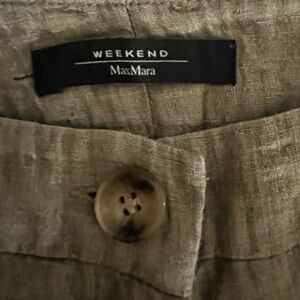 Max Mara Weekend Linen Wide Leg Pants